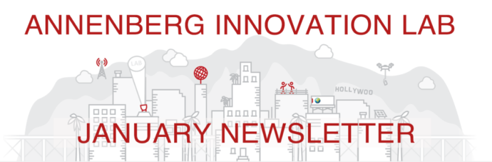 LA city skyline with the words "January Newsletter"