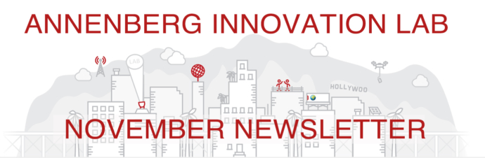 LA city skyline with the words "November Newsletter"